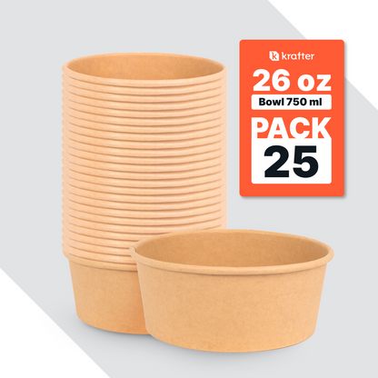 Kraft Bowl 26 oz Bag of 25 units